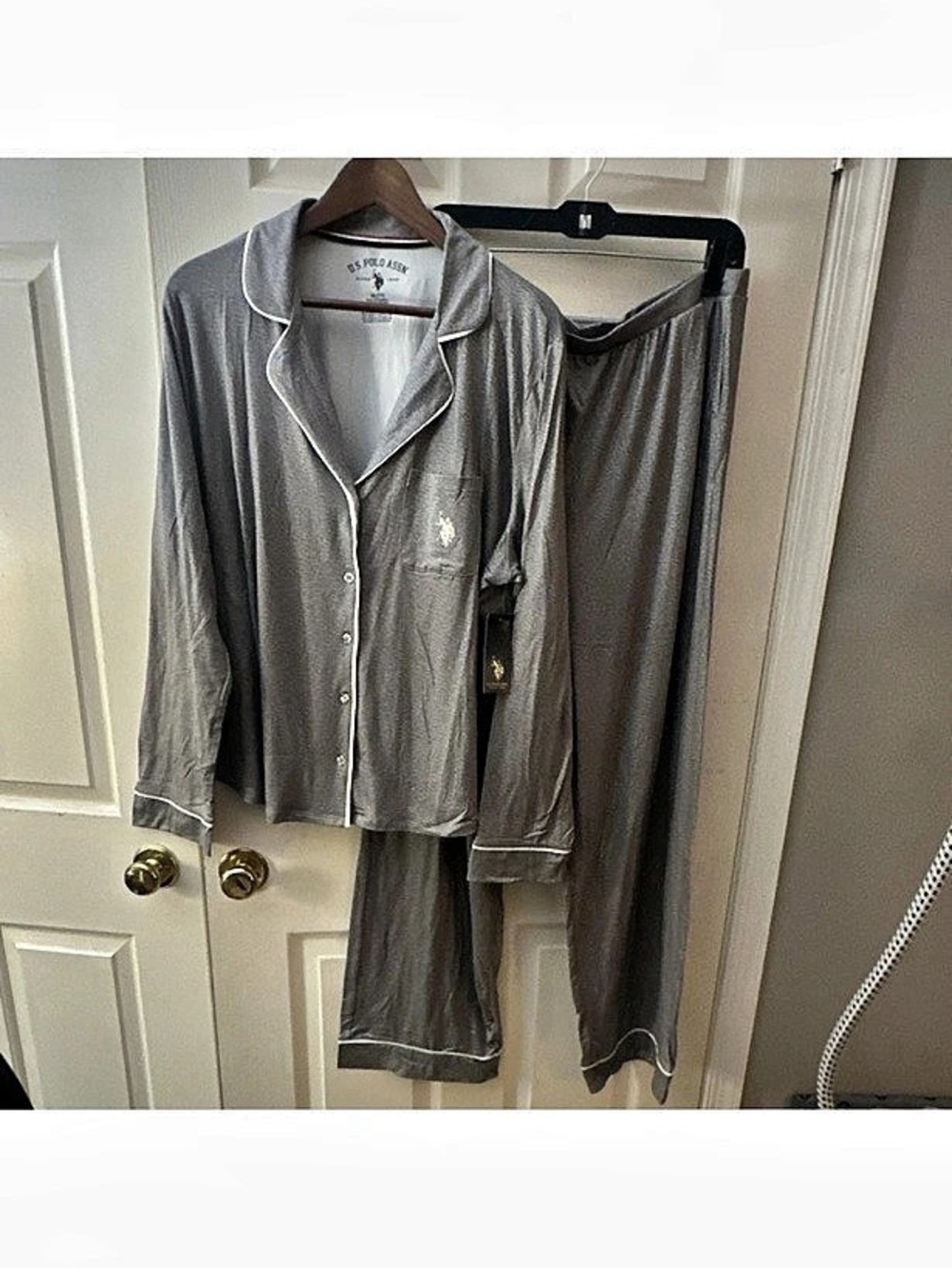 U.S. Polo Assn. Women's Gray Pajama Set Size XL NWT